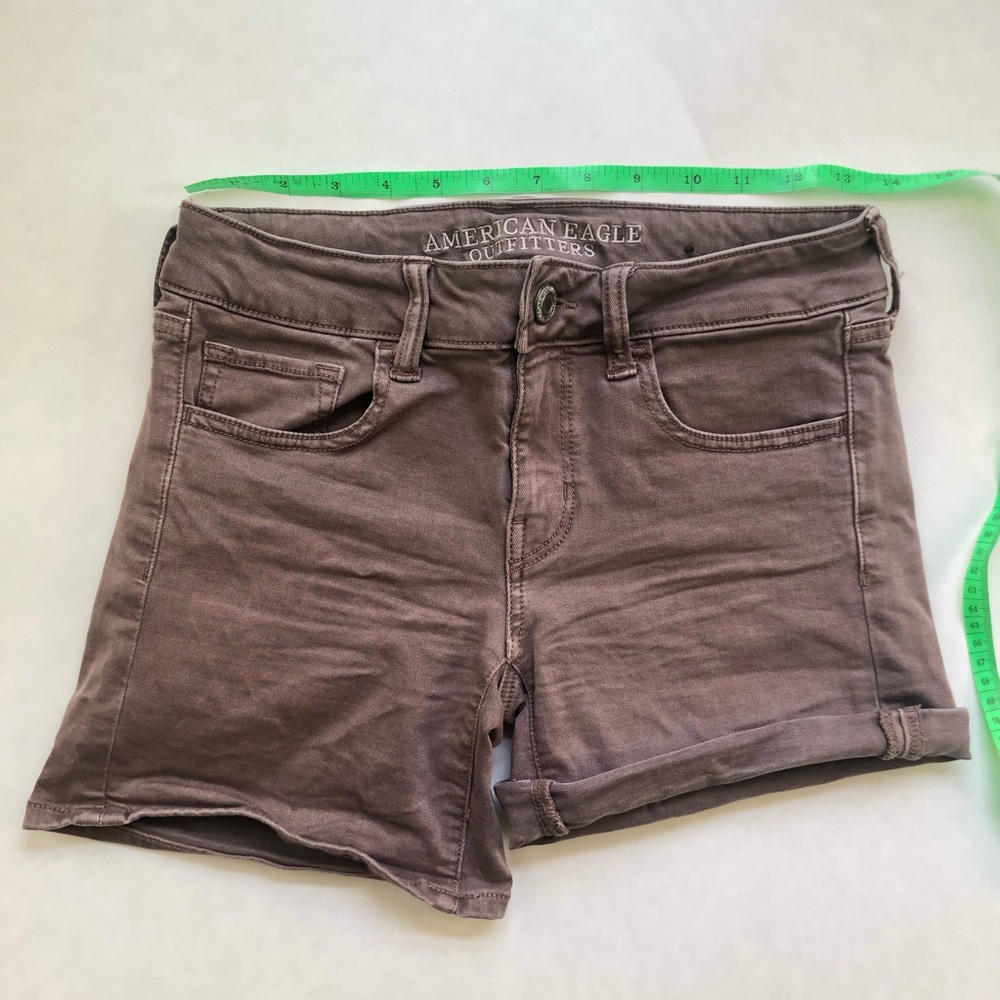 Dark plum AEO X TWILL midi short